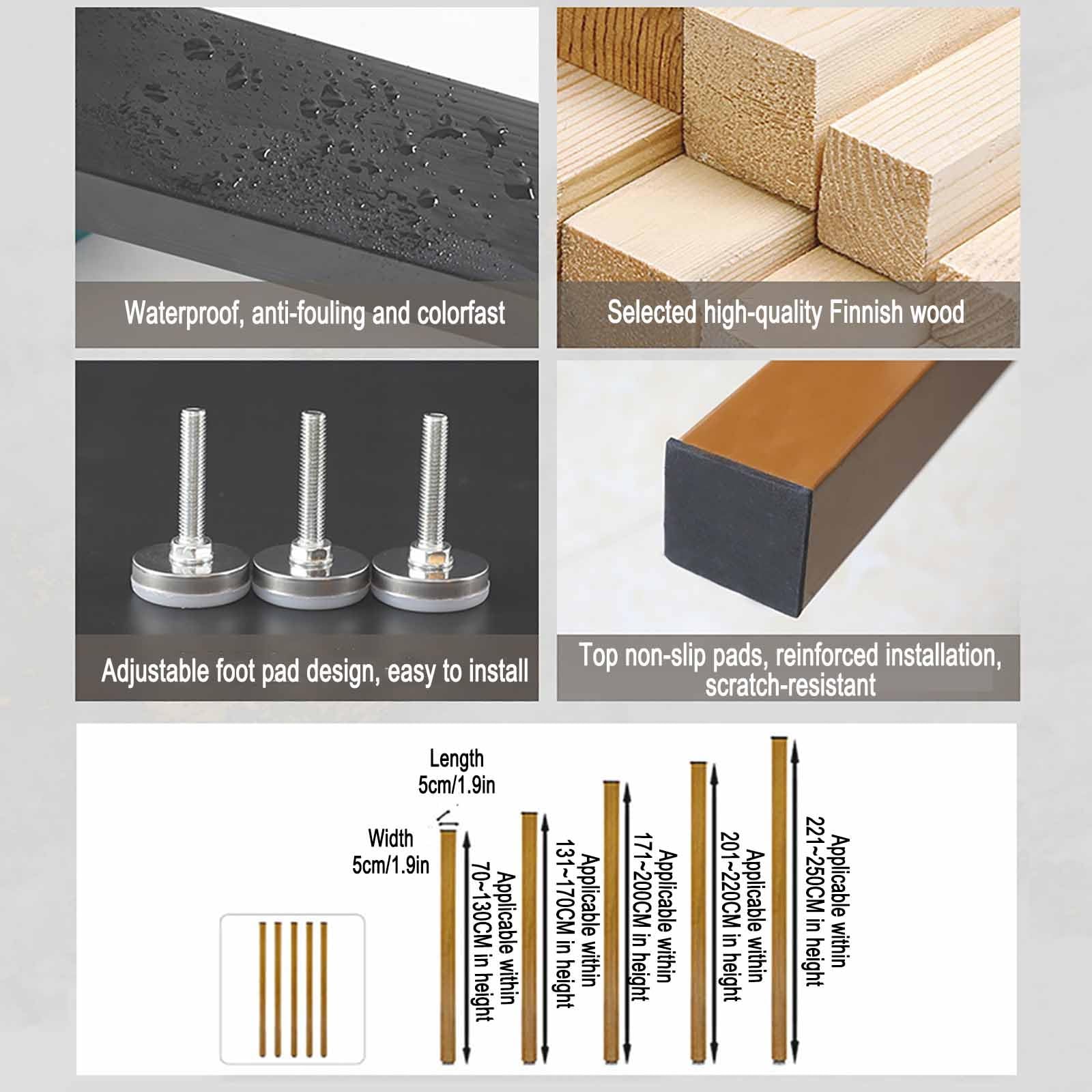 Amazon｜6個セットの部屋の仕切り柱木製スラット、木製スラット - 柱の