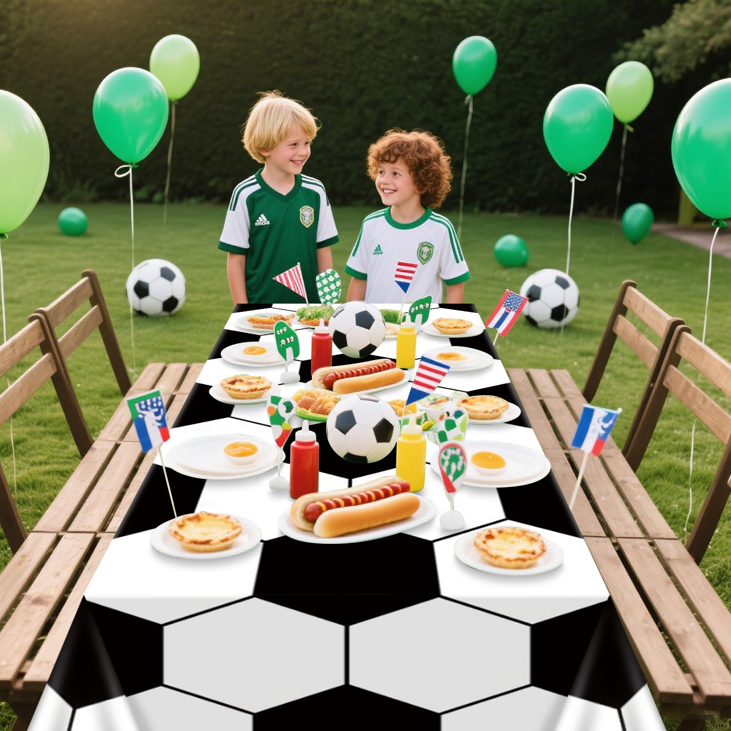 2 stuks voetbaltafelkleed, 137 x 274 cm, voetbaltafelkleed, verjaardag