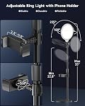 Yarrashop Desk Ring Light for Video Conference, Adjustable Desk Light for Video Calls, Zoom Ligh for Computer,Circle Halo Light for Video Recording,Streaming,Dimmable Desk Lamp for Home Office