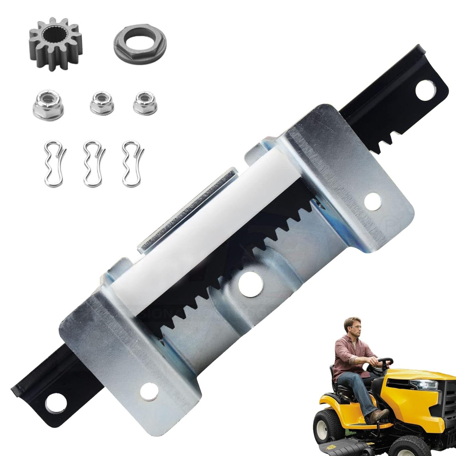 Kit di riparazione per tosaerba, cremagliera dello sterzo per trattorino,Piastra ingranaggio cremagliera sterzo - Robusto kit sterzo, kit di servizio sterzo Cremagliera per trattori e