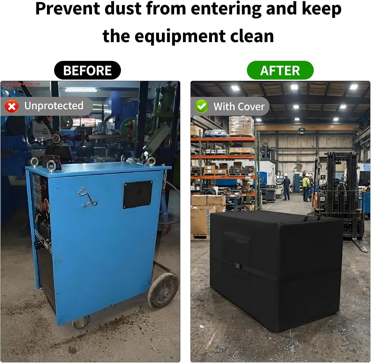 Engine Driven Welder Cover: Mineye Heavy Duty 600D Waterproof Welder Cover for Engine-Driven Welder 230/265/325/225. With Storage Bag and Handles. 43"D x 22"W x 30"H.