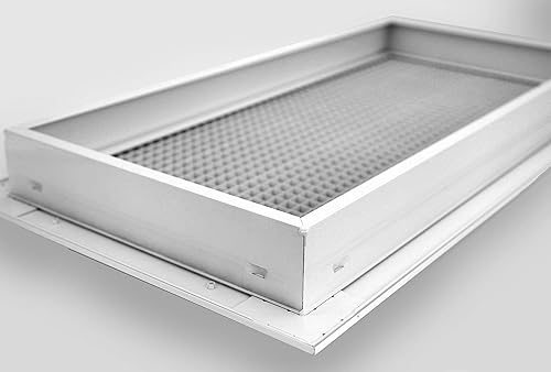 Miniatura 5 de Cubo Core Eggcrate Rejilla de filtro de aire de retorno para filtro de 1 pulgada, aluminio, blanco Dimensiones exteriores 1.75 x 1.75
