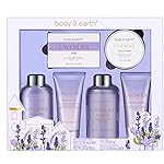 Spa Gifts for Women, Lavender Gift Set, Body & Earth 6 Pcs Bath Gift Sets, Self Care Gifts, Birthday Gifts for Women, Relaxing Spa Set,Christmas Gifts