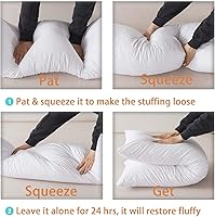 Vista 6 de WhatsBedding Almohada corporal de espuma viscoelástica con funda de algodón transpirable con cremallera, almohada de cuerpo completo para adultos