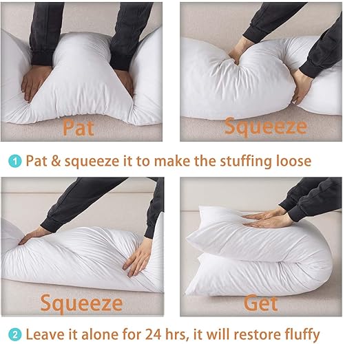 Miniatura 6 de WhatsBedding Almohada corporal de espuma viscoelástica para adultos, almohada corporal larga para dormir, almohada de cuerpo completo para cama, 20