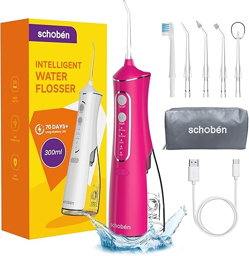 Miniatura 1 de Limpiador de dientes inalámbrico con irrigador de agua, irrigador bucal dental inalámbrico con cepillo de dientes, raspador de lengua, bolsa de