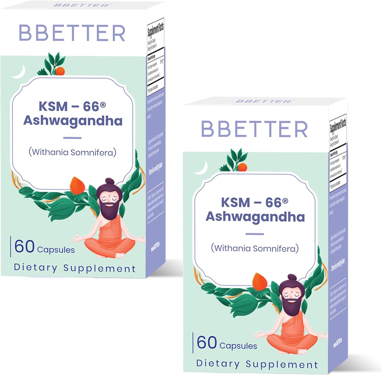 BBETTER Ashwagandha KSM-66 Capsules 500mg | Lab Tested Herbal Supplement for Stress Relief |Pure Organic Ashwagandha Powder | Supports Mental & Physical Well-Being Mood Enhancer | 120 Veg Capsules