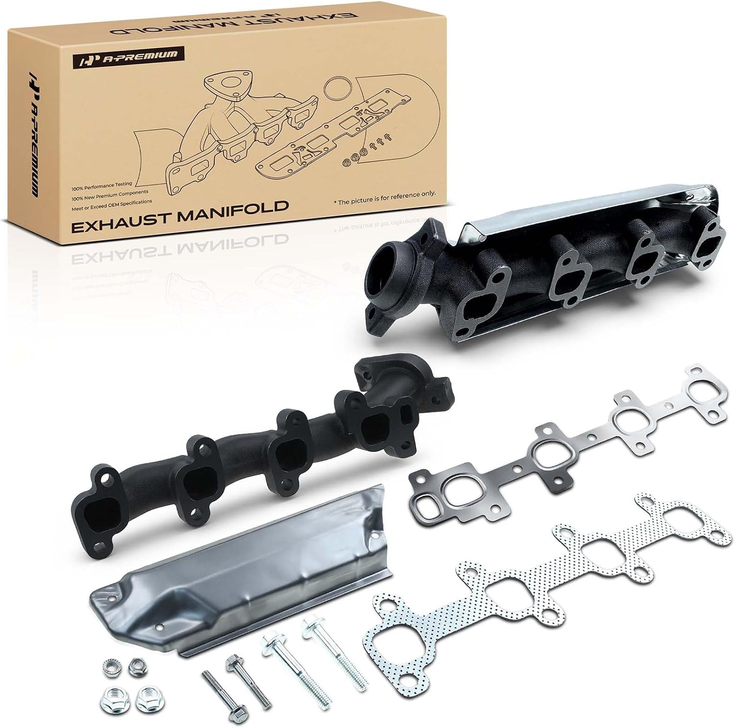 A-Premium Left & Right Exhaust Manifold Kit with Gaskets for 4.7L V8
