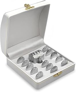 Genérico Silver Plated Wedding Unity Coins with Decorative Display Case, Treasure Box, Classic Arras Ceremony Souvenirs, Beautiful Gift Set Marriage Matrimoniales Boda Bride (Virgen)