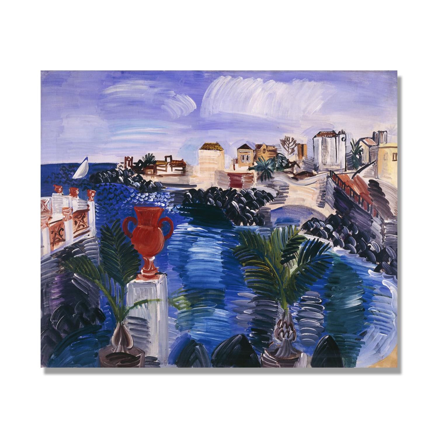 Raoul Dufy wydruki, wiejska sceneria), plakat podróżny w stylu vintage, sztuka impresjonistyczna, obraz ścienny na płótnie do dekoracji domu, 30 x 36 cm, tylko płótno