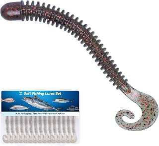 French-Designed Fishing Lures Kit,Included Paddle shad Grub Tail Wacky Worms Frog swimbaits Weedless, PVC/TPE Soft Plastic baits Set for Bass Trout Walleye in Saltwater Freshwater topwater