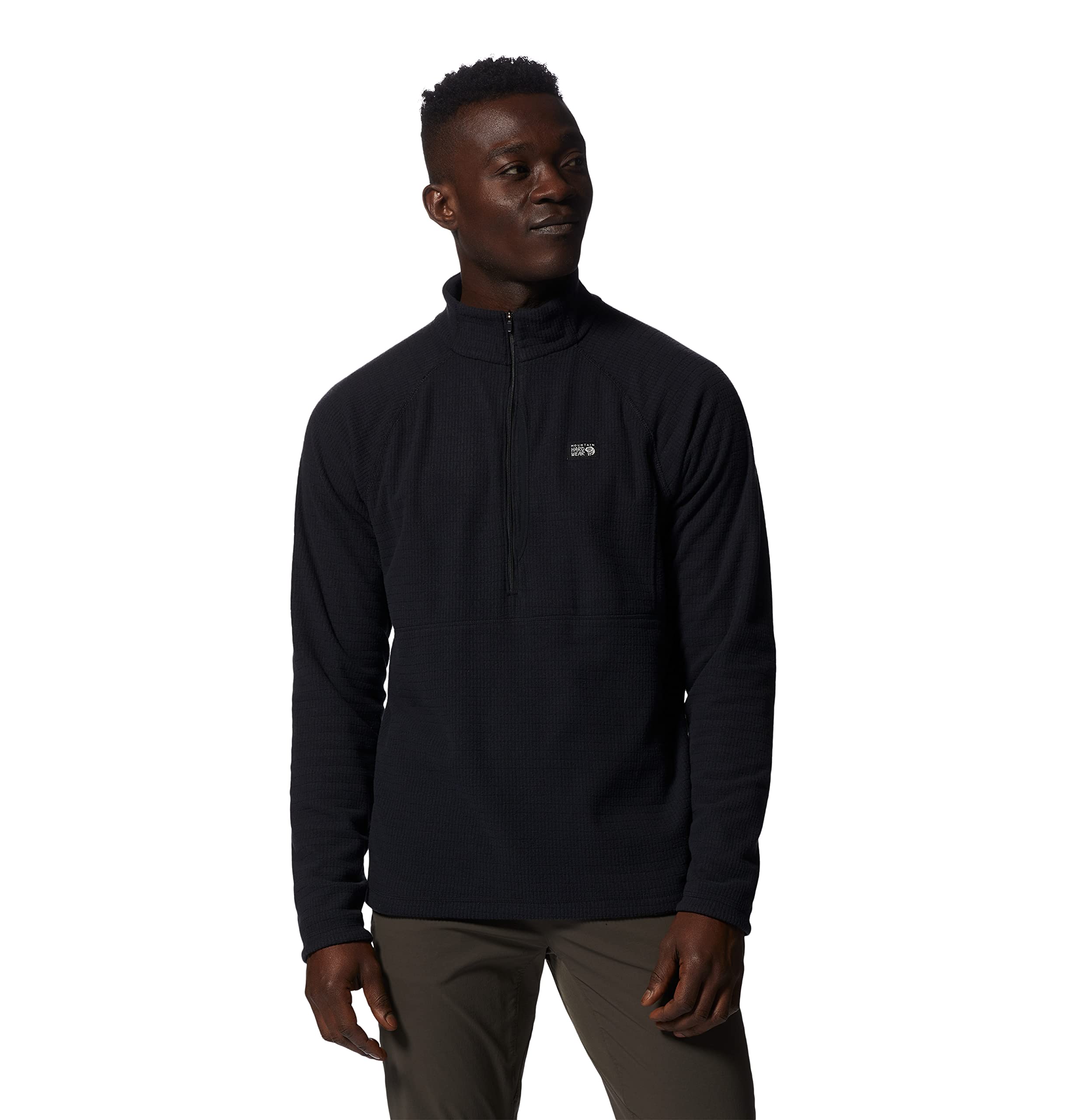 Mountain Hardwear Men's Summit Grid Half Zip, Black, XL