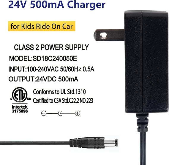 24V Charger for Ride On Car, 24V Battery Charger for Ride on Toys