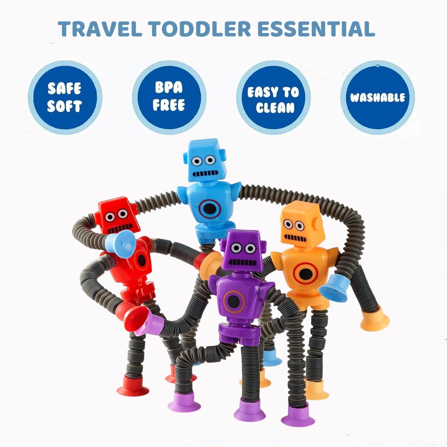 Pop Tubes 4 Stück Teleskop Giraffe Saugnapf Spielzeug,Giraffe Pop Röhren Sensorik Spielzeug,Pädagogisches Stress Spielzeug,Toddler Sensory Toys, Sensorische Stressabbau Spielzeug Für Kinder Teleskop Für Kinder