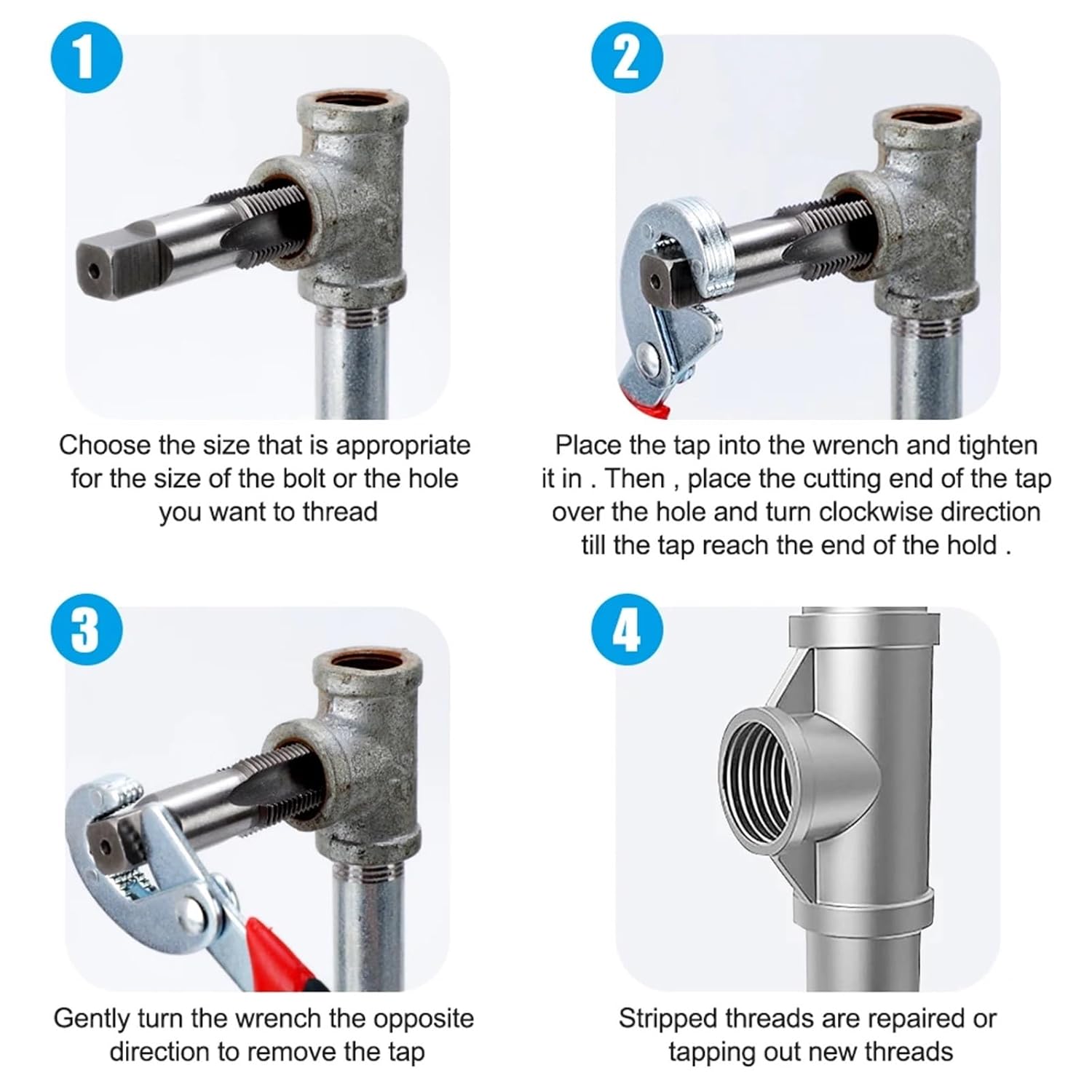 Tap HSS Pipe Tap Z 1/8 1/4 3/8 1/2 Screw Thread Tap Drill for Damaged Thread Repair Hand Threading Tapping Tools 1Pcs(Z 1l2)