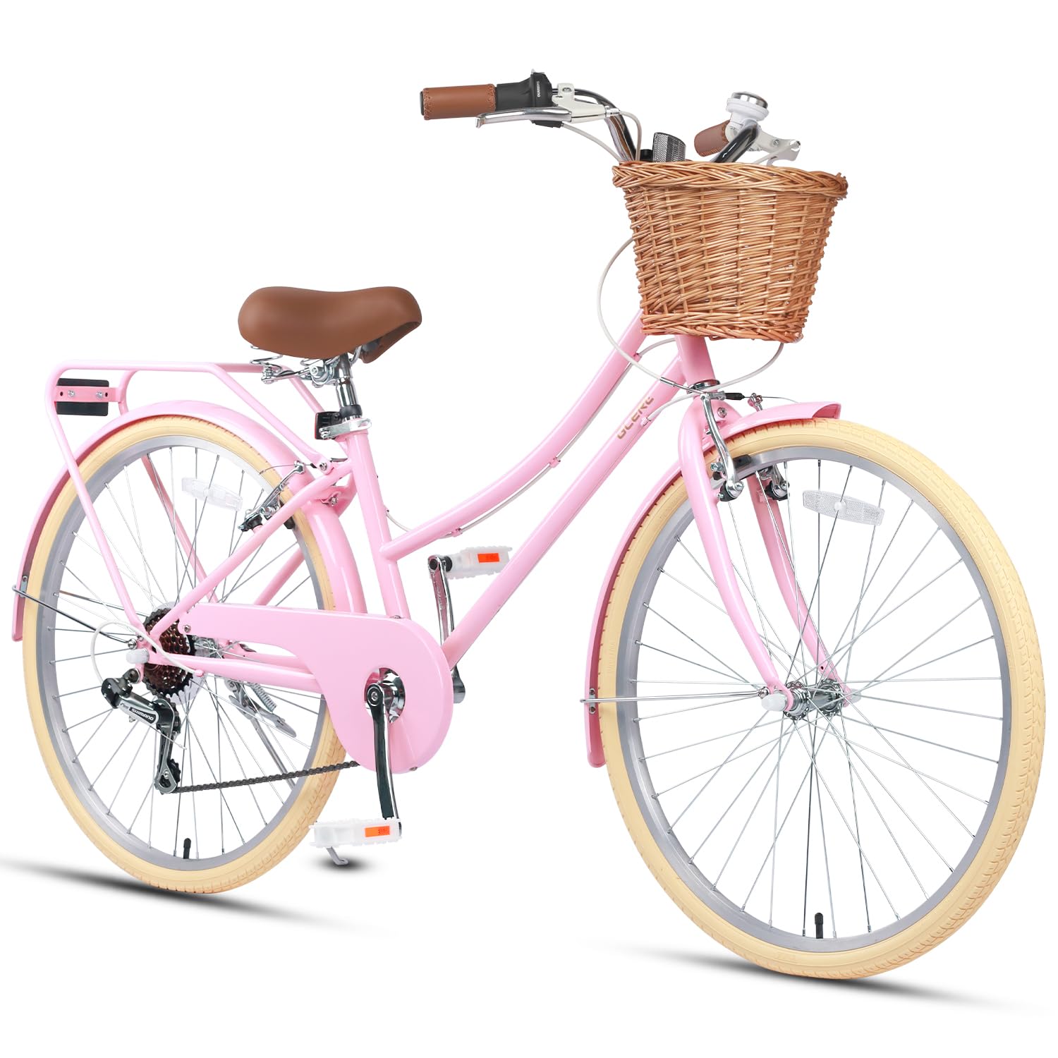 Glerc 20 24 26 Inch Beach Cruiser Bike for Over 6 Years Old Girls and Teen