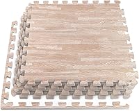 Vista 16 de HomeCube USA - Baldosas de espuma entrelazadas con veta de madera de 3/8 pulgadas de grosor para hogar, oficina, espacio de equipos