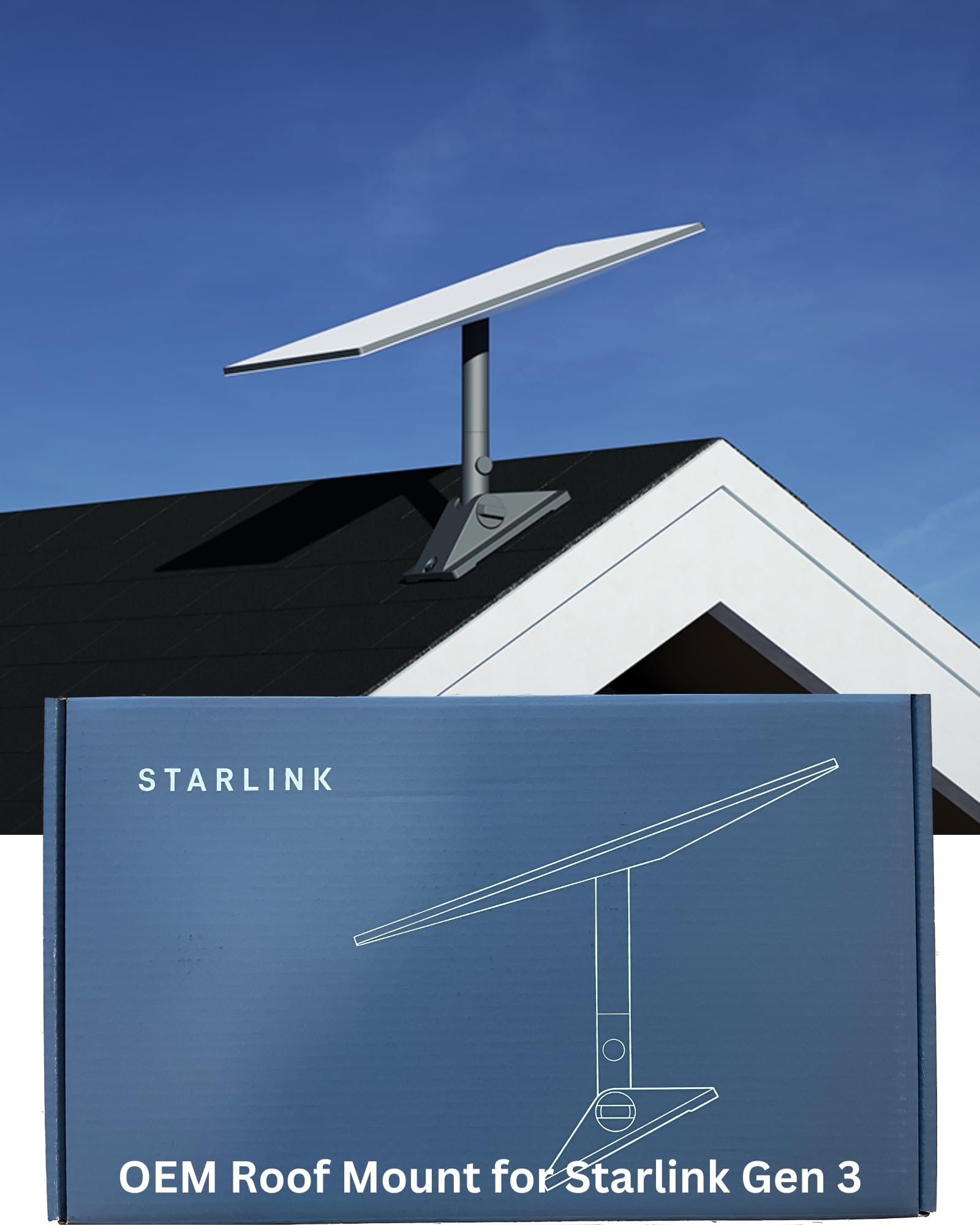 Amazon.com: WAYXYZ Starlink Gen 3 Roof Mount, [OEM] Starlink Pivot