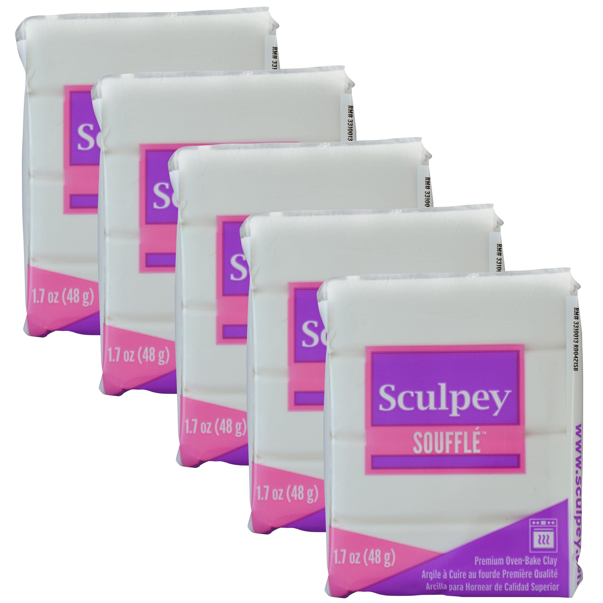 View 1 of **one missing** Soufflé Sculpey 5 Pack Igloo White Polymer Clay -Suede Oven Bake