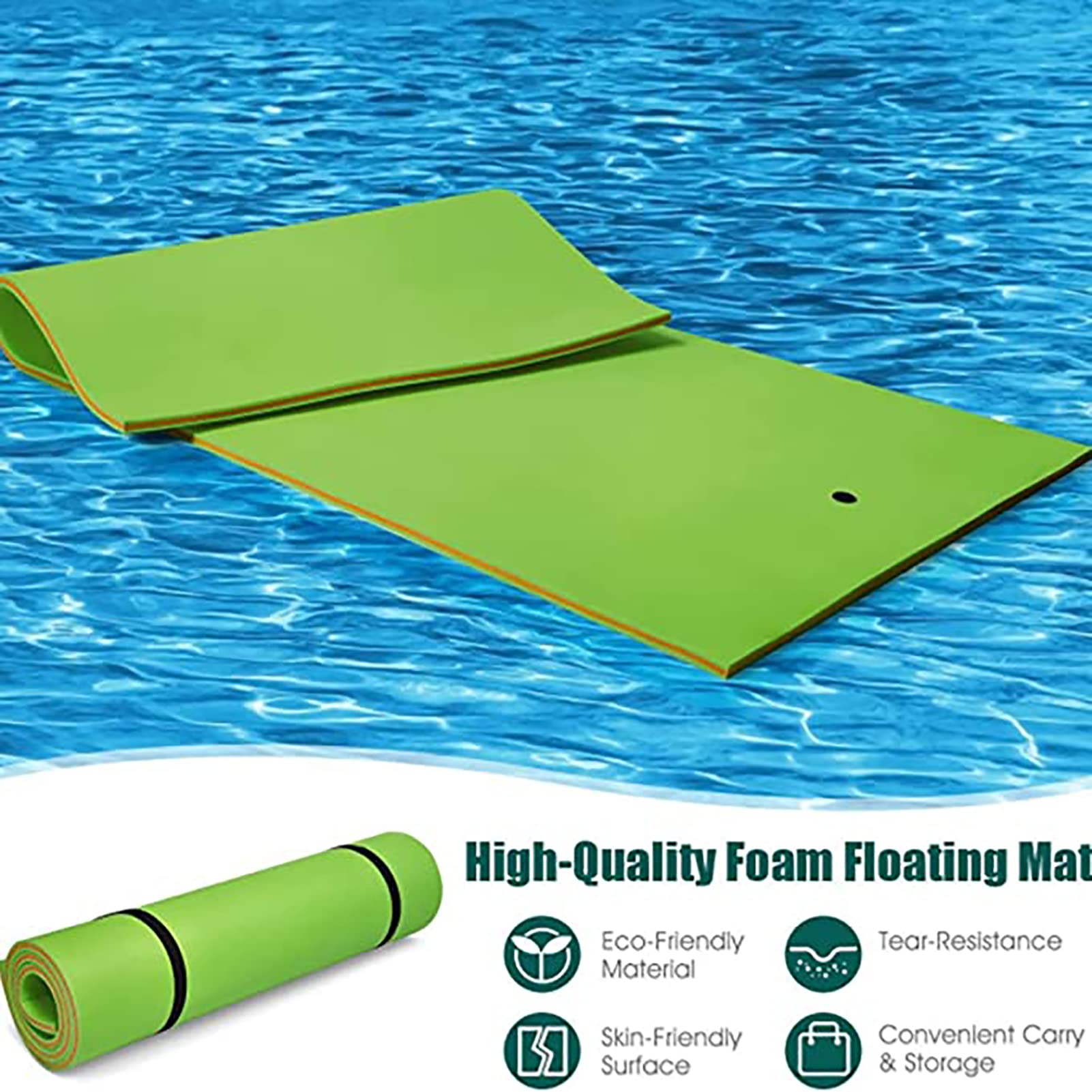 Tappetino Galleggiante in Schiuma Galleggiante per attività Ricreative in Acqua e Relax, per la Famiglia, per Piscina, per Feste