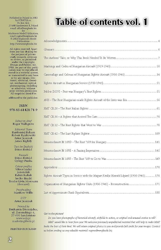 Hungarian Fighter Colours, Vol. 1: 1930-1945: Bernád, Dénes, Punka