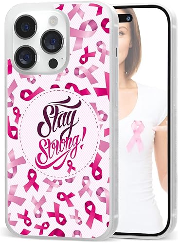 Fundas de teléfono con cinta rosa para sobrevivientes de concientización sobre el cáncer de mama, accesorios de regalo para mujeres, funda fresca