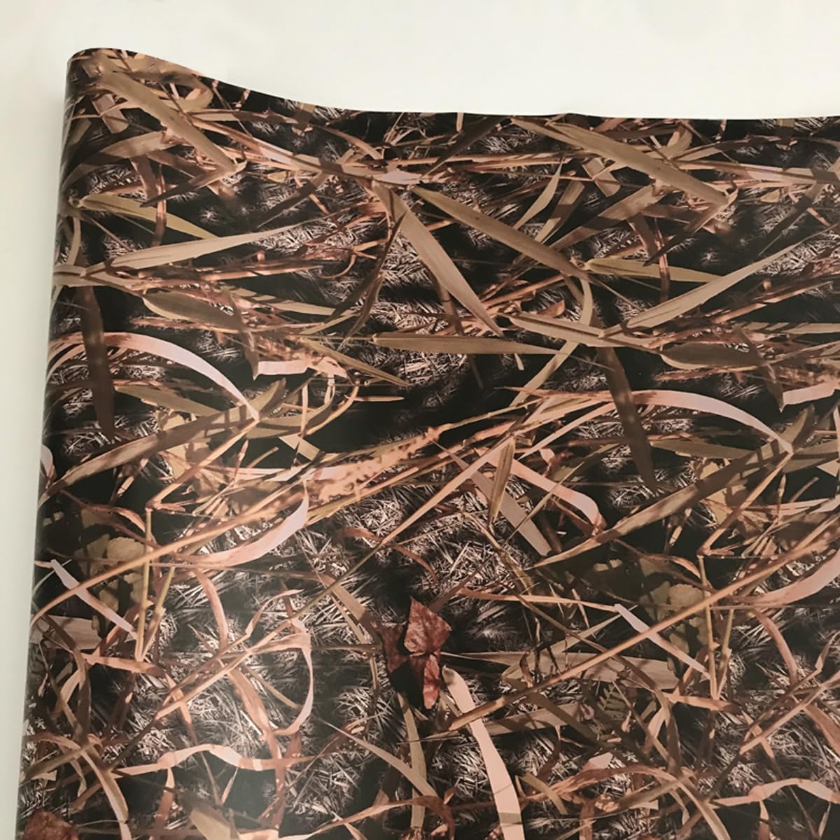 Queenbox 7.8x59.8in Camouflage Plant Vinyl Car Wrap, Grass Hunting Pattern Peel and Stick Camouflage Wallpaper for DIY Automobile Wall Furniture, P8