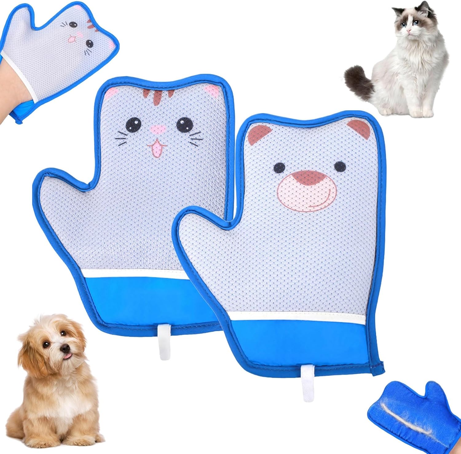 Moonboat Pet Hair Remover Electrostatic Gloves, 2025 New Pet Hair Remover Gloves, Reusable Cat & Dog Hair Remover