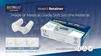 Nostril Retainer, Silicone Tubes for Post Nasal Surgery, After Rhinoplasty. Size 6.