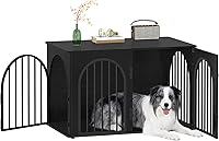 Vista 22 de Muebles de madera para perros de 31.5 pulgadas, jaula de interior para perros pequeños/medianos, jaulas resistentes decorativas para casa