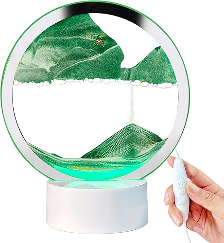 Arte de arena en movimiento, movimiento líquido con base de madera blanca clara, color 3D, decoración de arena movediza de mar profundo, arena