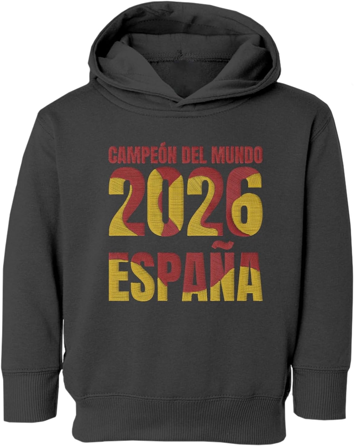 Campeon Del Mundo 2026 Espana FAUX EMBROIDERY Toddler Hooded Sweatshirt