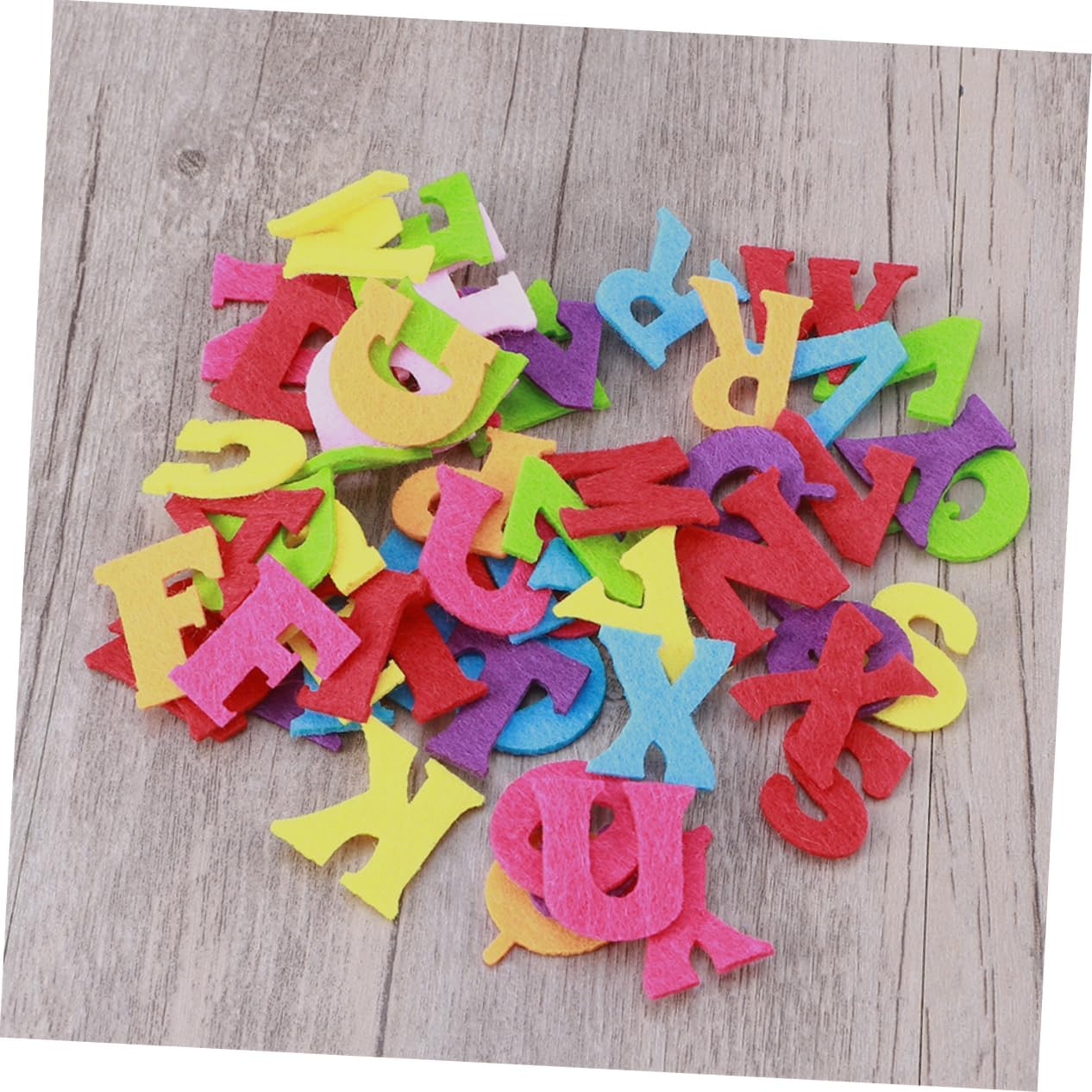 CIYODO Little Letters Felt 50pcs Fabric ABCs for DIY Scrapbooking Educational Toys