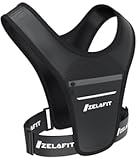 ZelaFit™ Running Vest for Women & Men Running Phone Holder – Perfect for Running Gear&comma; Running Accessories&comma; Running Essentials - Lightweight Chest Rig Phone Holder for Running &lpar;Black&rpar;