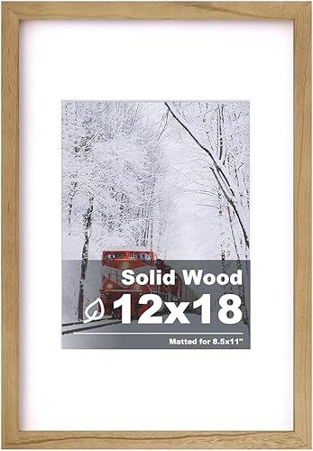 Vista 165 de Egofine Portarretratos de 9 x 12 pulgadas hecho de madera maciza con plexiglás, fotos de 5 x 7/6 x 8 con paspartú o de 9 x 12 pulgadas sin paspartú