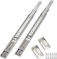 Vista 9 de OCG Diapositivas de Cierre Suave de 22 Pulgadas (1 Par), Diapositivas de Cajón de Extensión Completa con Rodamiento de Bolas de Bajo Ruido