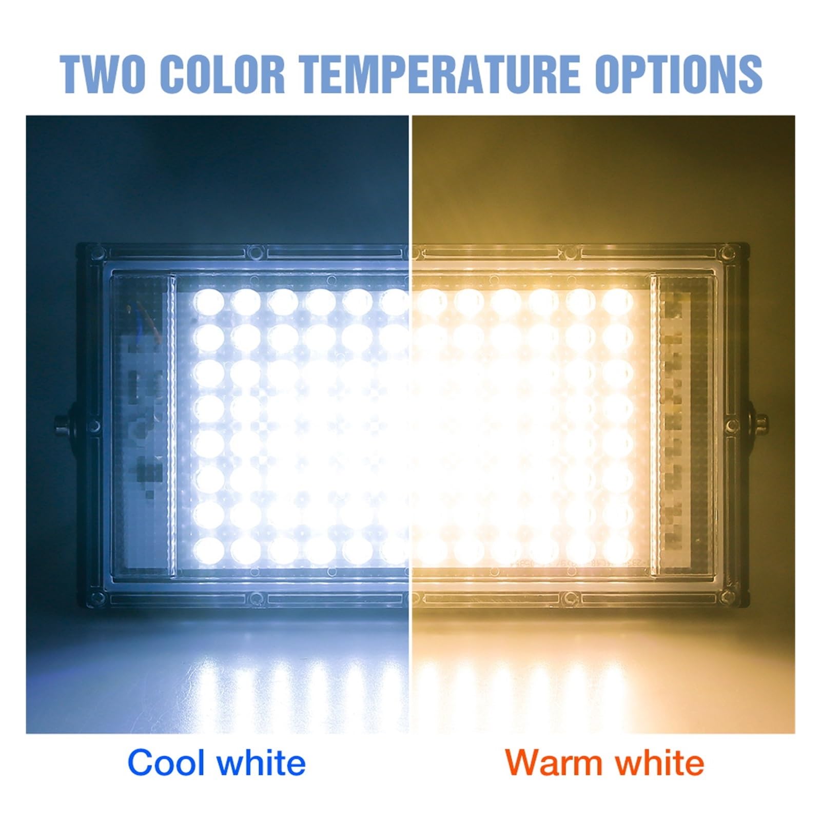 100W LED Flood Light Lampa Uliczna Led Outdoor Reflektor Oświetlenie Kinkiet IP65 Wodoodporna Lampka Nocna Żarówka Ogrodowa Efektywna OszczęDność Energii(CoolWhite-100W)