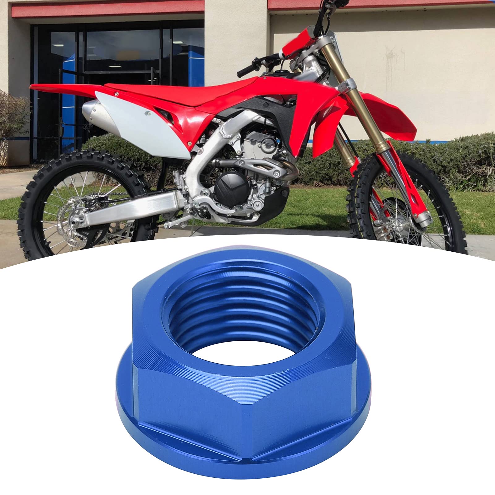 Akozon Dado Assale Ruota Moto M16x1.5 In Alluminio CNC - Per CRF250R/CRF450R/CRF250RX (Rosso) - Foto 5