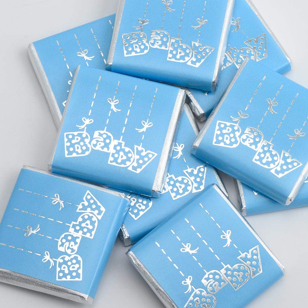 Italian Options Baby Shower Chocolate Neapolitans Blue Baby Boy (50 Chocolates)