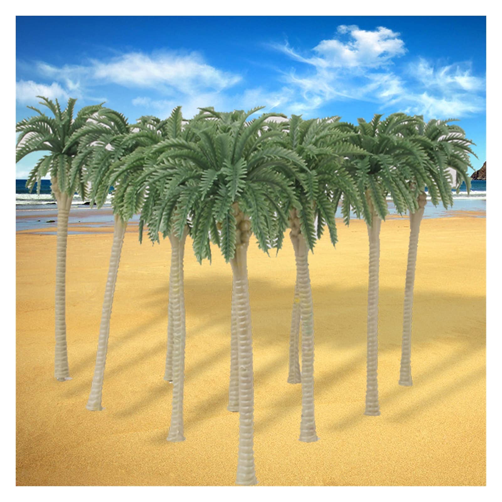 10 Tropical Coconut Model Train Railroad Wargame Scenery 1:65 16cm