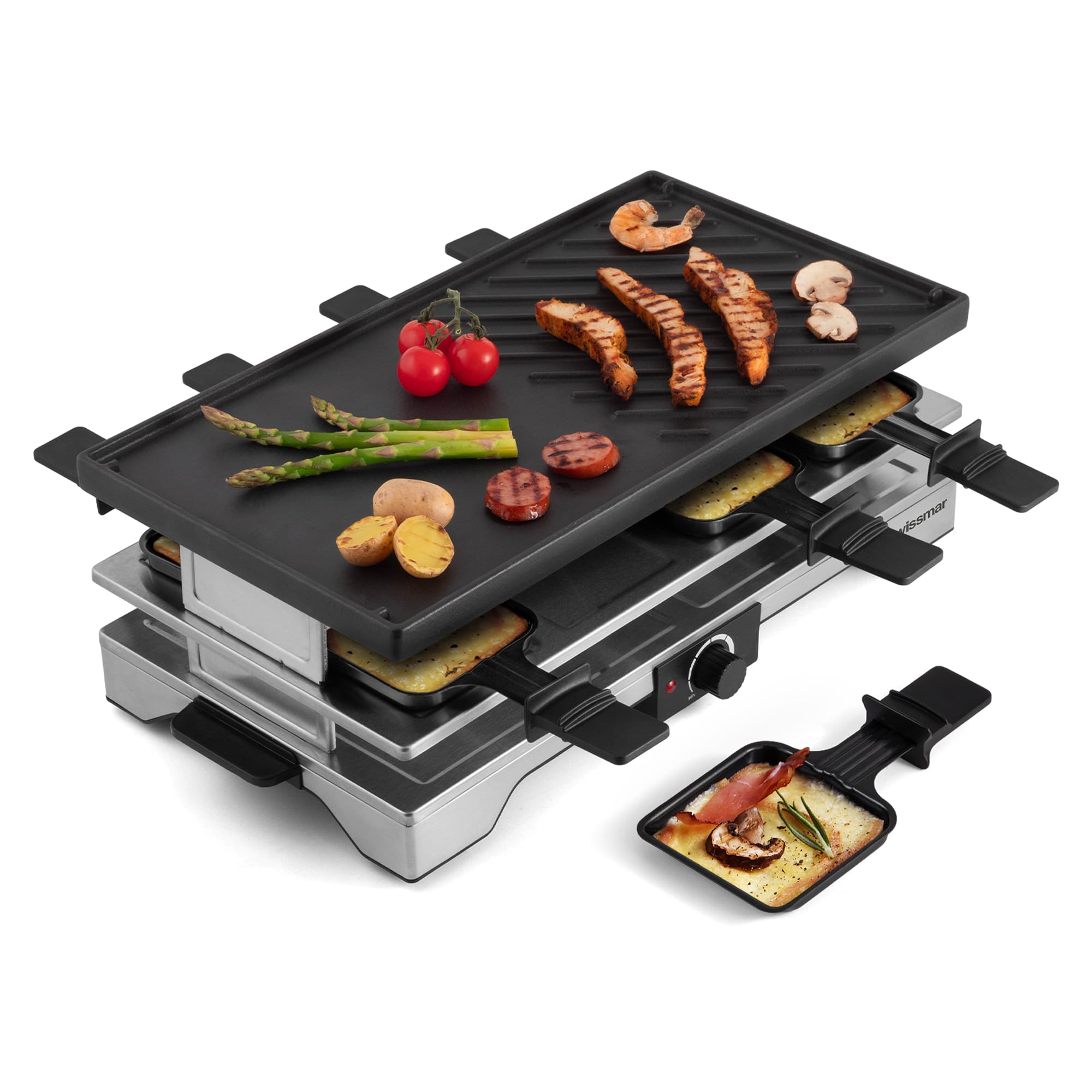 Swissmar Verso Indoor & Outdoor Raclette Grill with Cast Iron