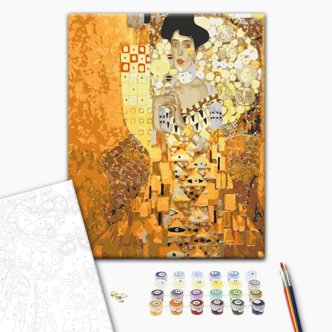 murando - Peinture par Numéros Adulte DIY 40x50 cm - Avec Cadre, Peintures Acryliques et Pinceaux - Tableau à Faire Soi-Même Loisir Créatif - Ritratto d'Adèle Bloch-Bauer et Gustav Klimt n-A-1368-d-a
