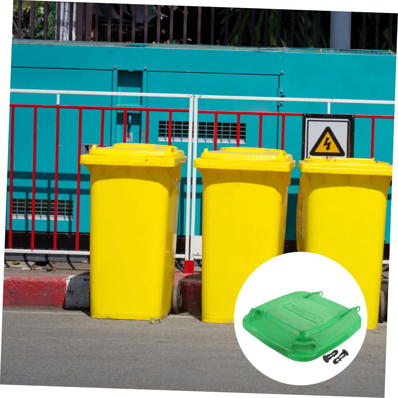 Iplusmile Couvercle De Poubelle Plastique Durable Vert - Couvercle De Rechange Pour Conteneurs 50L
