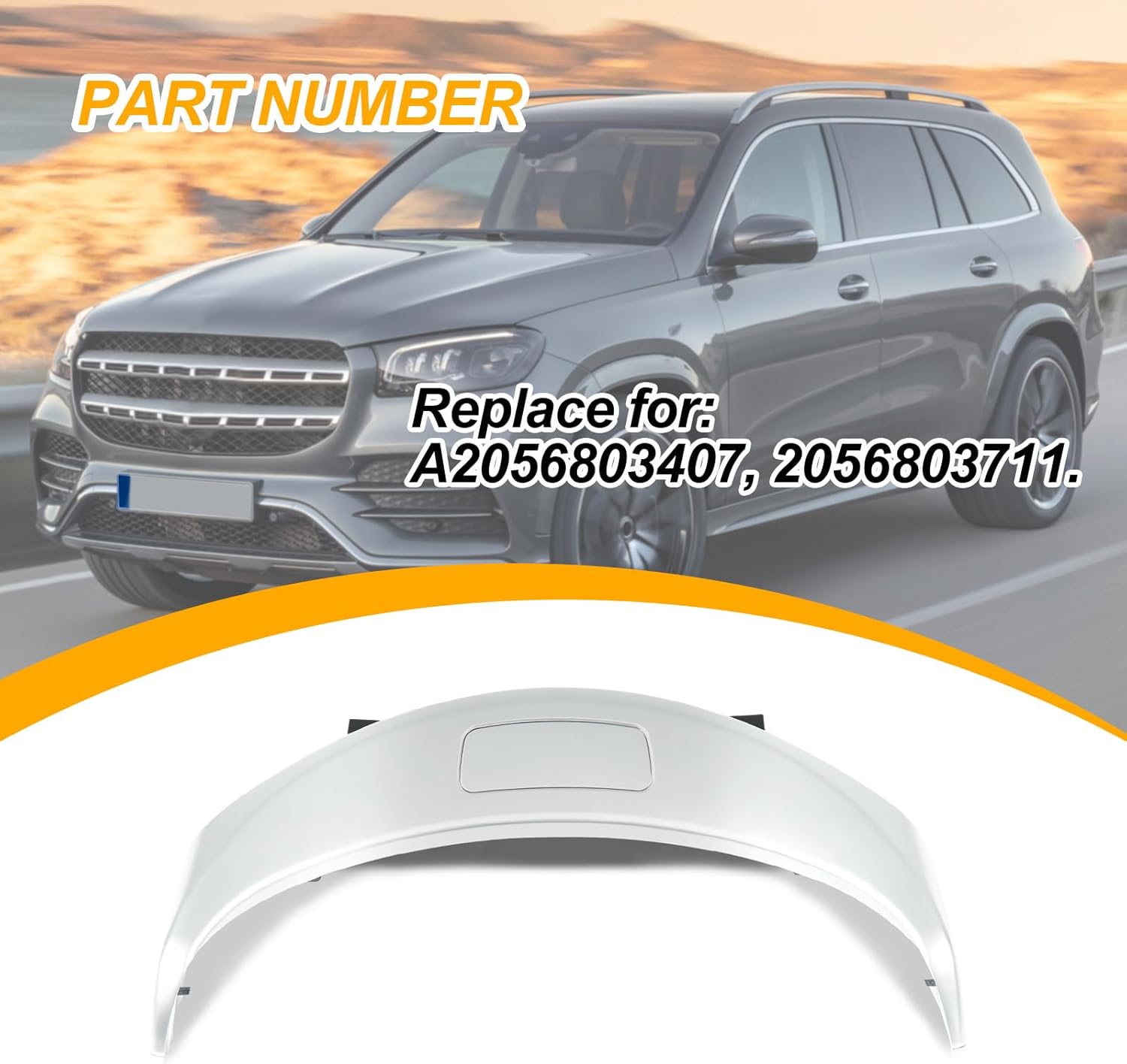 Front Center Console Armrest Box Release Button Switch Cover Compatible with 2015-2021 Mercedes-Benz C Class C200 C300 C350E C400 C450 W205 2017-2021 AMG C43 GLC63 Replace# A2056803407, 2056803711 - Image 6