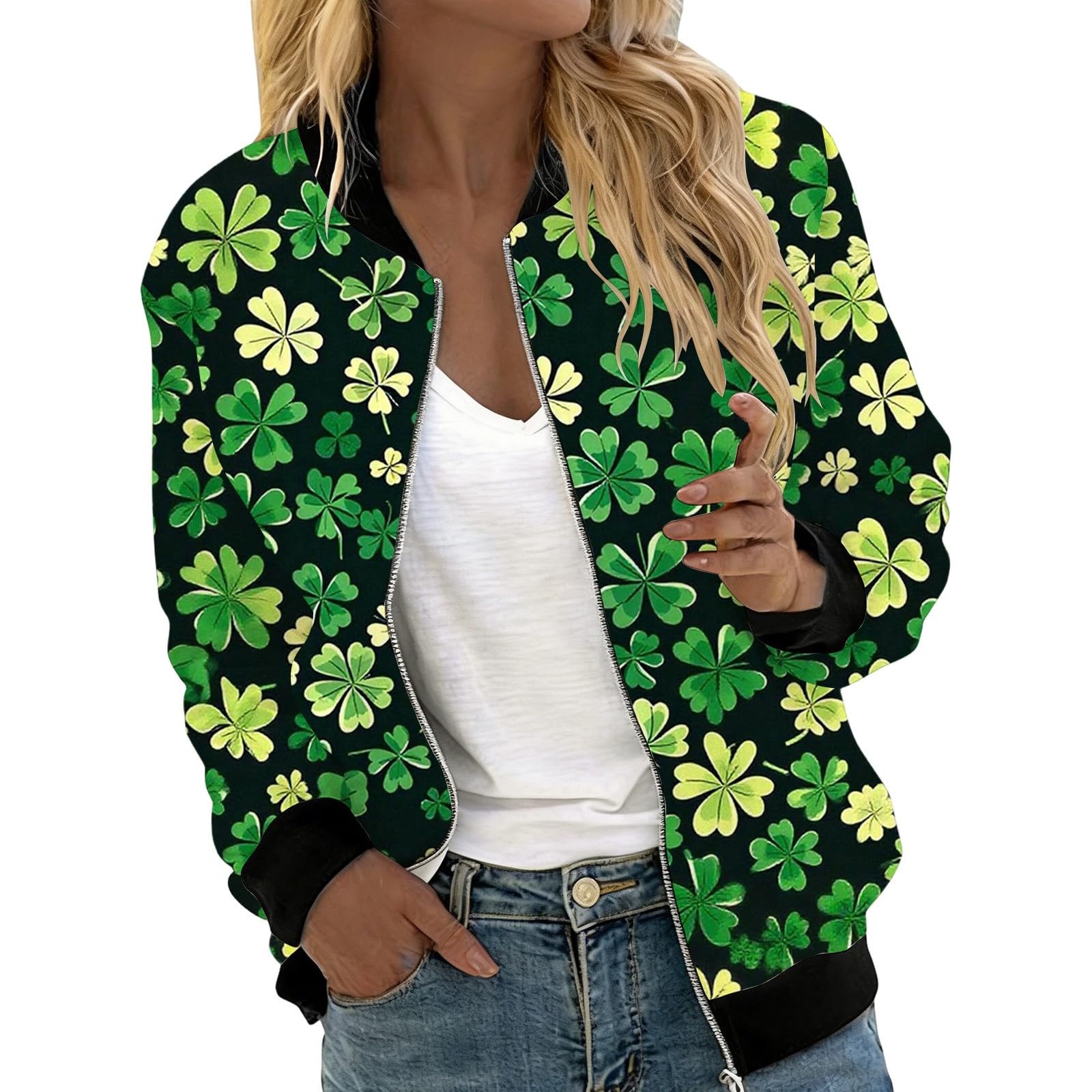 Cardigan décontracté ample imprimé à manches longues pour l'automne - 6