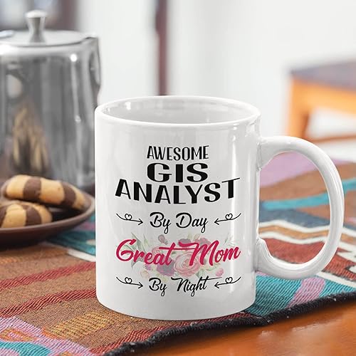 Regalo para el Día de la Madre de hija, hijo a mamá, taza de cerámica blanca de 11 oz, 15 oz - Gis Analyst