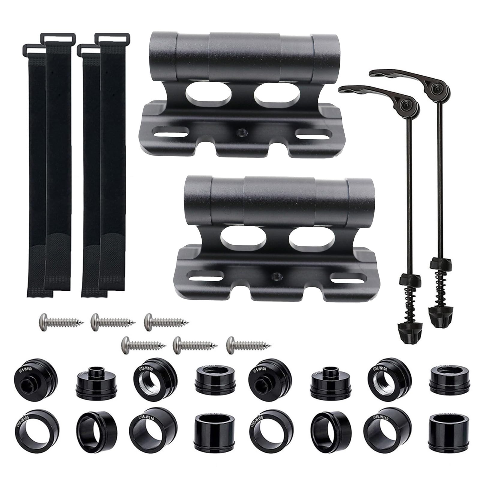 Support De Fourche Vélo Nizirioo - Alliage Alu, Blocage Rapide, Adaptateur Essieu 4 Paires - Toit Et Transport