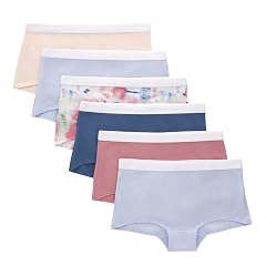 Hanes girls Originals Underwear Stretch Cotton Boyshorts Hipster Bikini Panties 6-pack