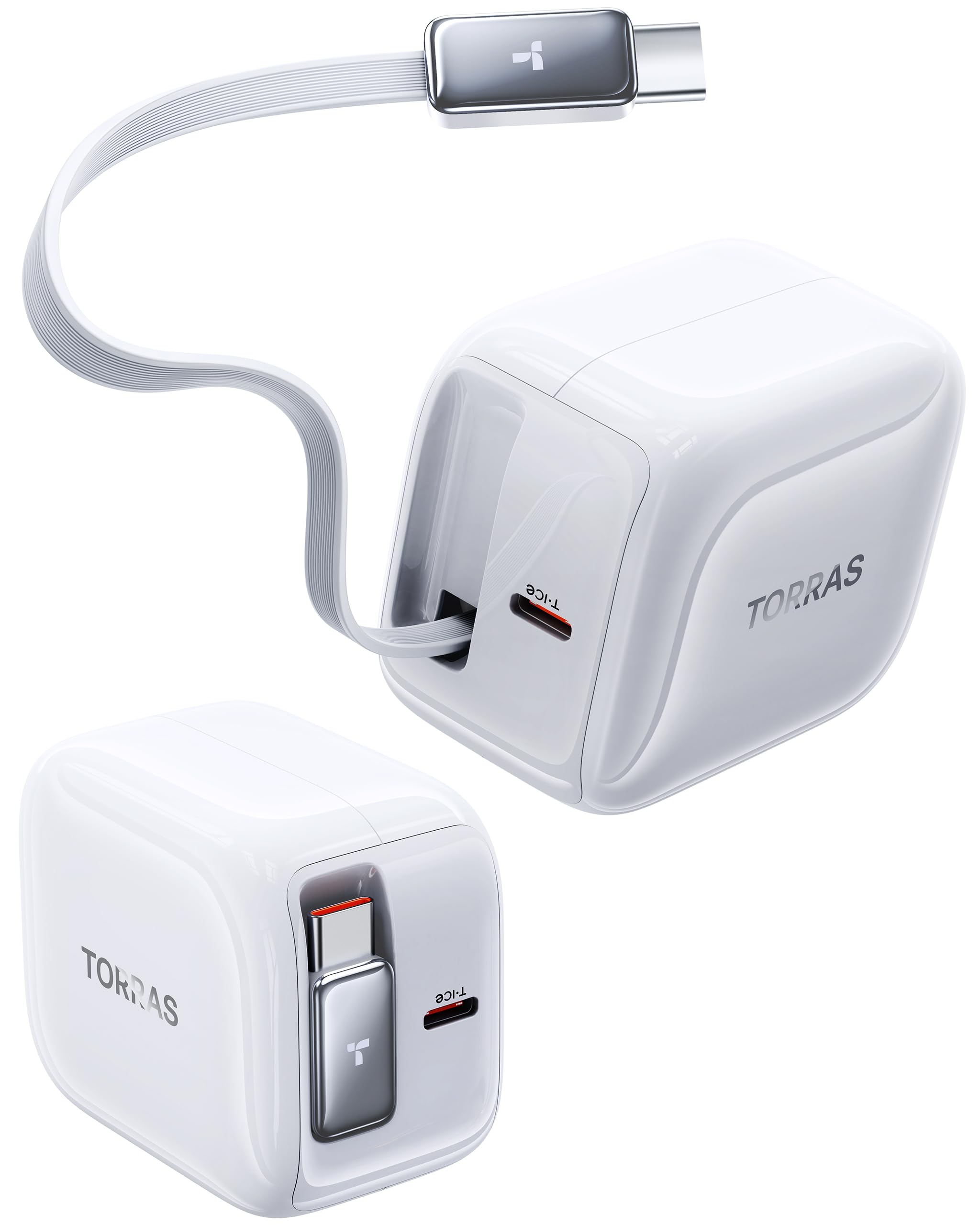 Amazon | TORRAS FlexLine 40W 急速充電器 巻き取り式 type-c 2ポート