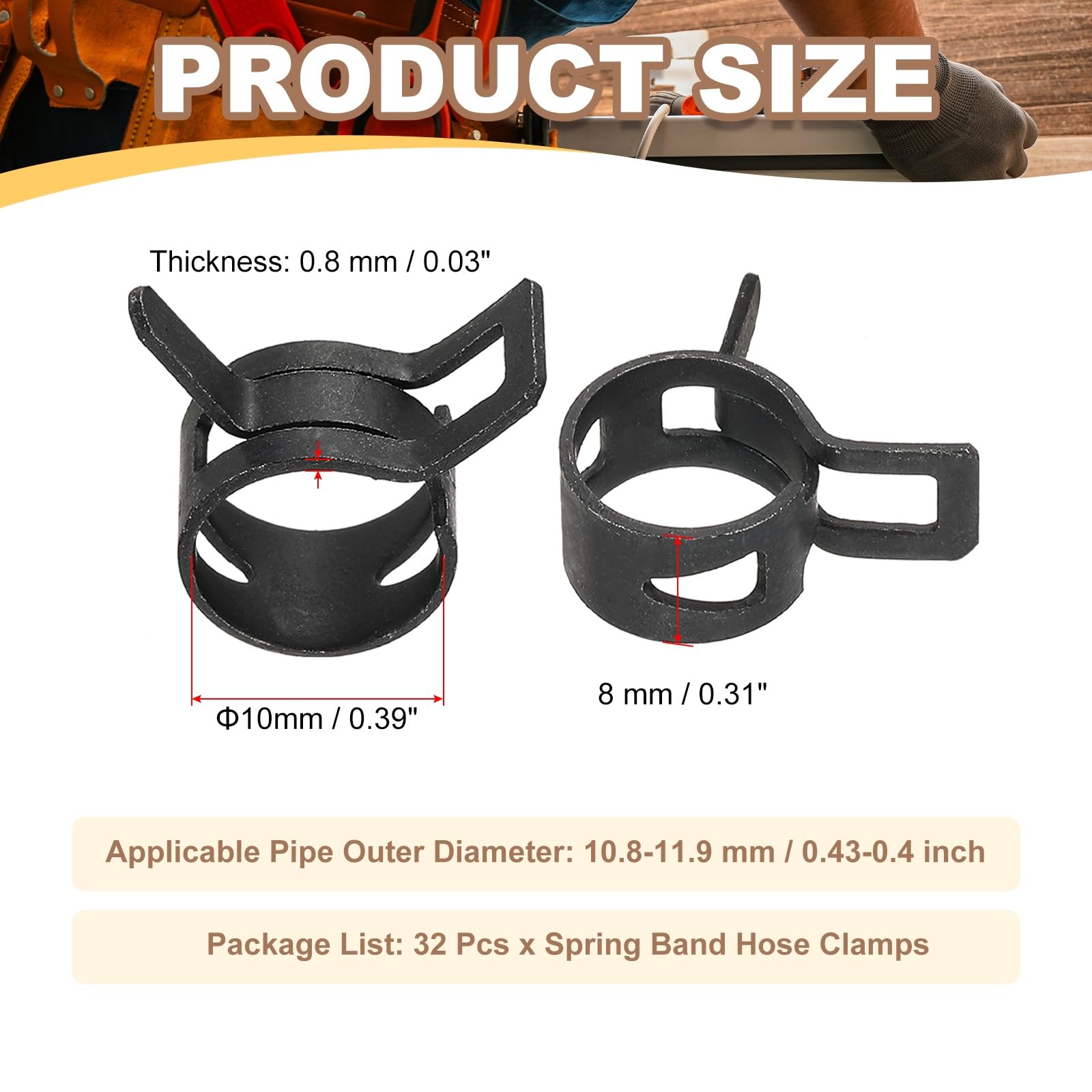 PATIKIL Spring Band Hose Clamps - Image 2